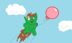 Size: 792x478 | Tagged: safe, fluffy pony, balloon, feral fluffy pony, fluffy pony original art