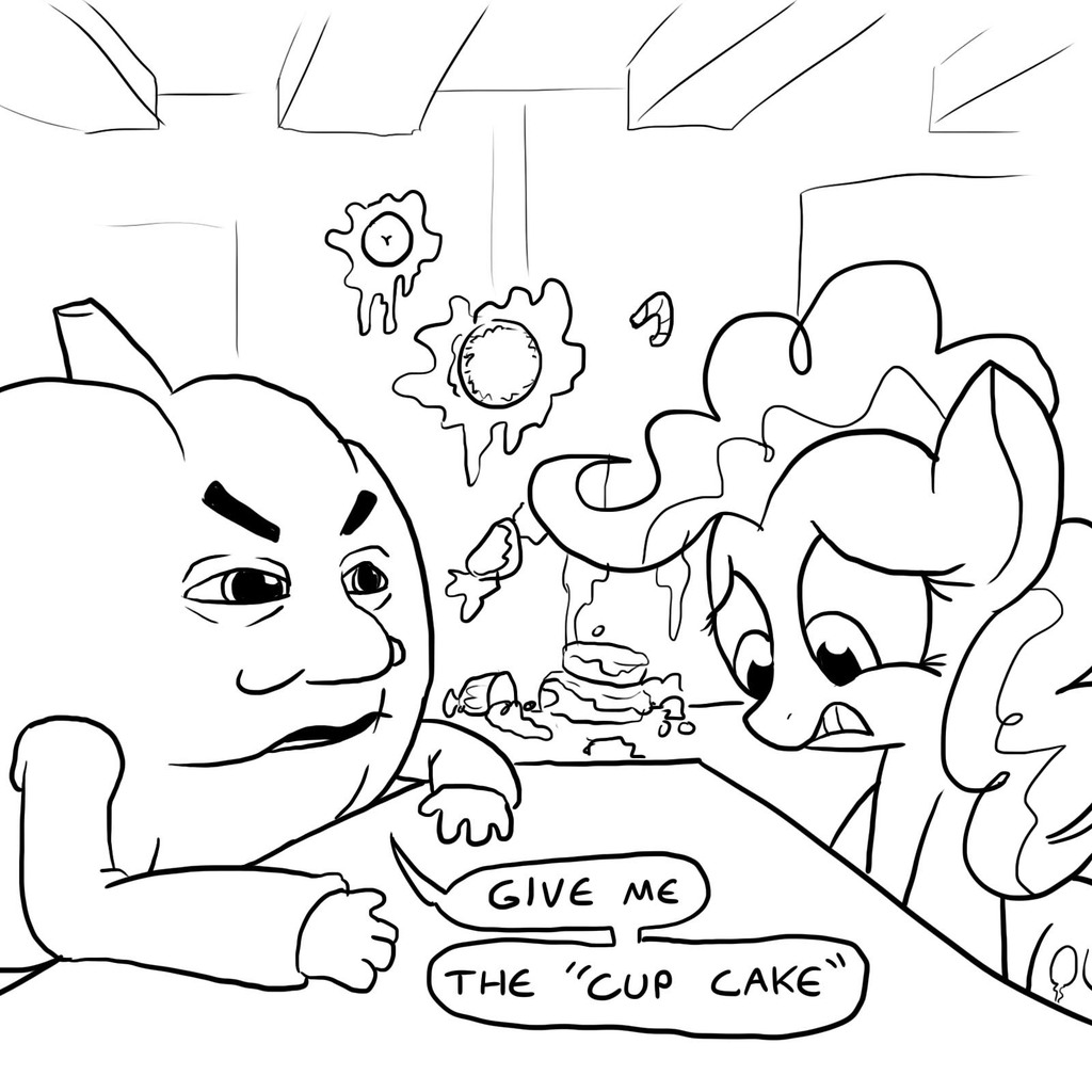 161239 artist docwario hungry pumpkin lineart pinkie pie