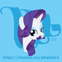 Size: 1080x1080 | Tagged: safe, artist:phallen1, rarity, pony, g4, moustache, movember, solo
