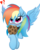 Size: 4339x5470 | Tagged: safe, artist:atmospark, artist:skyline14, rainbow dash, pegasus, pony, g4, :3, absurd resolution, blushing, collar, colored, cookie, cute, dashabetes, drool, female, heart, looking up, mouth hold, nom, simple background, smiling, solo, spread wings, transparent background, vector