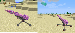 Size: 2004x883 | Tagged: safe, princess cadance, g4, the crystal empire, crystal heart, desert, epic wife tossing, game screencap, minecraft, missile, missile launcher, mod, no pony