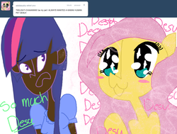 Size: 1274x962 | Tagged: safe, twilight sparkle, human, ask sadly human twilight sparkle, g4, ask, dark skin, desushy, humanized