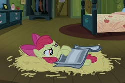 Size: 1172x776 | Tagged: safe, screencap, apple bloom, earth pony, pony, g4, one bad apple, hobo