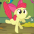 Size: 628x628 | Tagged: safe, screencap, apple bloom, earth pony, pony, g4, my little pony: friendship is magic, one bad apple, season 3, animation error, female, solo, wat