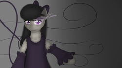 Size: 1920x1080 | Tagged: dead source, safe, artist:glittersonyourface, octavia melody, earth pony, semi-anthro, g4, anime eyes, female, glowing eyes, looking at you, solo, wallpaper