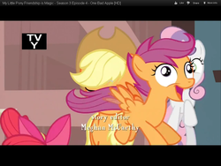 Size: 1024x768 | Tagged: safe, edit, edited screencap, screencap, scootaloo, g4, one bad apple, derp