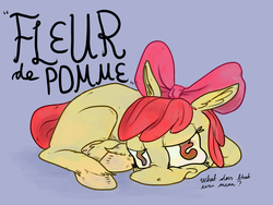 Size: 1280x960 | Tagged: safe, artist:spectralunicorn, apple bloom, earth pony, pony, g4, female, french, solo