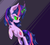 Size: 858x768 | Tagged: safe, artist:sunomii, twilight sparkle, g4, dark magic, rearing, sombra eyes