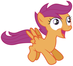 Size: 5502x5000 | Tagged: safe, artist:rainbowderp98, scootaloo, pegasus, pony, g4, one bad apple, season 3, .ai available, .svg available, absurd resolution, derp, female, filly, foal, simple background, transparent background, vector