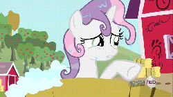 Size: 700x394 | Tagged: safe, screencap, sweetie belle, pony, g4, one bad apple, animated, bath, female