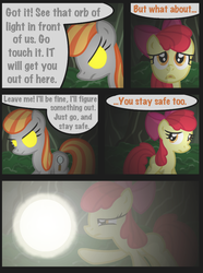 Size: 760x1020 | Tagged: safe, artist:template93, apple bloom, oc, oc:ruby, oc:ruby (story of the blanks), earth pony, ghost, ghost pony, pony, comic:story of the blanks (template93), story of the blanks, g4, comic