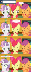 Size: 1280x2913 | Tagged: safe, apple bloom, scootaloo, sweetie belle, ask the crusaders, g4, ask, cutie mark crusaders, tumblr