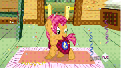 Size: 560x315 | Tagged: safe, screencap, apple bloom, babs seed, scootaloo, sweetie belle, g4, one bad apple, action montage, animated, female