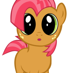 Size: 8068x8668 | Tagged: safe, artist:tagteamcast, babs seed, pony, g4, one bad apple, :o, absurd resolution, adorababs, cute, female, looking at you, open mouth, simple background, solo, transparent background, vector