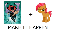 Size: 1267x704 | Tagged: safe, babs seed, g4, my little pony: friendship is magic, one bad apple, all caps, batman, exploitable meme, make it happen, meme, meta