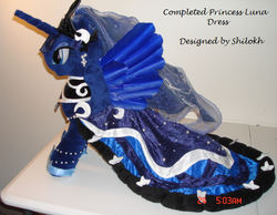 Size: 599x466 | Tagged: safe, artist:drachefrau, princess luna, pony, g4, clothes, dress, irl, photo, plushie, solo