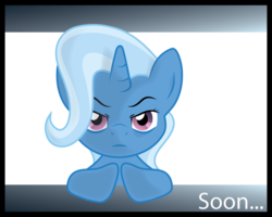 Size: 1280x1024 | Tagged: safe, artist:ethaes, trixie, pony, unicorn, g4, female, frown, looking at you, mare, serious face, solo, soon