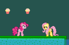 Size: 225x147 | Tagged: safe, artist:certaintyprinciple, fluttershy, pinkie pie, g4, flash