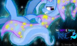 Size: 854x512 | Tagged: safe, artist:bj-studder-pon3, trixie, pony, unicorn, g4, grin, smiling, solo