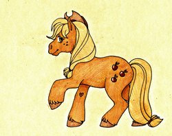 Size: 900x713 | Tagged: safe, artist:anniehyena, applejack, earth pony, pony, g4, female, mare, solo