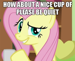 Size: 400x326 | Tagged: safe, fluttershy, g4, always works, dreamworks face, image macro, looking at you, meme, quiet