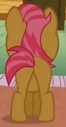 Size: 193x372 | Tagged: safe, screencap, babs seed, earth pony, pony, g4, my little pony: friendship is magic, one bad apple, buns seed, butt, cropped, female, filly, foal, plot, solo