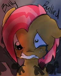 Size: 4000x5000 | Tagged: safe, artist:skunkwaffle, babs seed, g4, crying, two sides