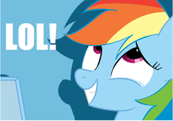 Size: 501x350 | Tagged: safe, rainbow dash, pony, g4, lol