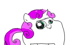 Size: 640x400 | Tagged: safe, sweetie belle, pony, unicorn, g4, female, filly, simple background, solo, white background