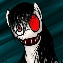 Size: 1000x1000 | Tagged: safe, artist:trinosan, bust, ponified, portrait, red eye