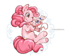 Size: 1260x930 | Tagged: safe, artist:hobilo, pinkie pie, g4, crossover, littlest pet shop, minka mark, pixiv