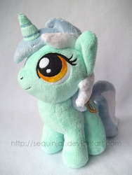 Size: 600x800 | Tagged: safe, artist:sequinjar, lyra heartstrings, pony, g4, irl, photo, plushie, solo