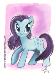 Size: 502x678 | Tagged: safe, artist:amy mebberson, blue belle, g1, g4, g1 to g4, generation leap