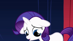 Size: 500x281 | Tagged: safe, screencap, rarity, pony, g4, my little pony: friendship is magic, the cutie mark chronicles, female, filly, filly rarity, floppy ears, solo, younger