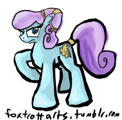 Size: 766x751 | Tagged: safe, artist:foxtrott, sapphire joy, crystal pony, pony, g4, 30 minute art challenge