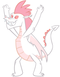 Size: 10000x12851 | Tagged: safe, artist:rainbowderp98, fizzle, dragon, g4, absurd resolution, background dragon, colored sclera, male, raised arms, red eyes, simple background, solo, teenaged dragon, transparent background, vector