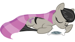 Size: 600x338 | Tagged: safe, artist:disicut, octavia melody, earth pony, pony, g4, cute, female, simple background, sleeping, solo, transparent background, vector