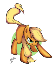 Size: 600x715 | Tagged: safe, artist:b0nbon, applejack, earth pony, pony, g4, female, solo