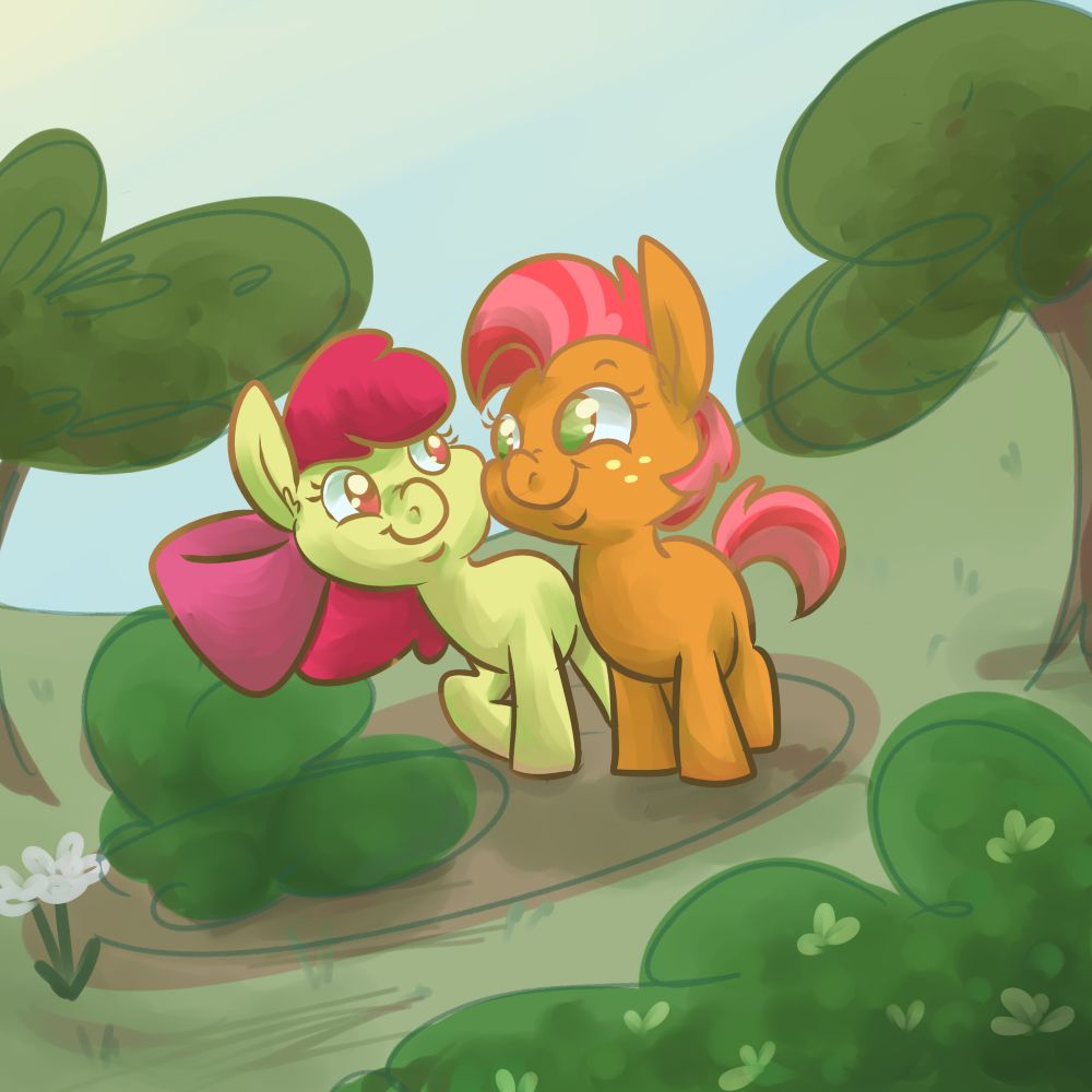 #162620 - safe, artist:ponygoggles, apple bloom, babs seed, earth pony ...