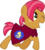Size: 5000x5529 | Tagged: dead source, safe, artist:fehlung, babs seed, earth pony, pony, g4, one bad apple, absurd resolution, cape, clothes, simple background, solo, transparent background, vector