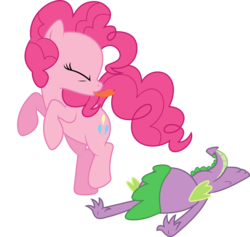 Size: 8431x8000 | Tagged: safe, artist:hourglass-vectors, pinkie pie, spike, g4, absurd resolution