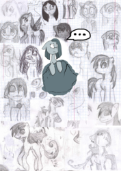 Size: 753x1062 | Tagged: safe, artist:szczur-chan, marble pie, oc, g4, sketch dump