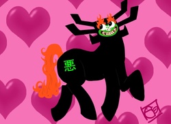 Size: 792x576 | Tagged: safe, artist:gomez1445, aku, japanese, ponified, samurai jack