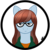 Size: 804x796 | Tagged: safe, artist:pandadox, crystal pony, earth pony, pony, bored, bust, clothes, daria, daria morgendorffer, female, glasses, lidded eyes, looking at you, mare, ponified, portrait, simple background, solo, transparent background