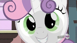Size: 500x281 | Tagged: safe, screencap, sweetie belle, g4, one bad apple, animated, female