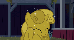 Size: 540x290 | Tagged: safe, screencap, sweetie belle, pony, unicorn, g4, one bad apple, animated, butt, butt tail, female, filly, foal, luster dust, plot, shiny, shocked expression, sweetie gold