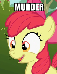 Size: 564x730 | Tagged: safe, apple bloom, g4, my little pony: friendship is magic, one bad apple, image macro