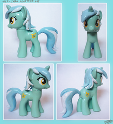 Size: 600x657 | Tagged: safe, artist:sophiesplushies, lyra heartstrings, pony, g4, brushable, customized toy, irl, photo, solo, toy