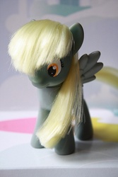 Size: 333x500 | Tagged: safe, artist:hamsteh, derpy hooves, pony, g4, brushable, customized toy, irl, photo, solo, toy