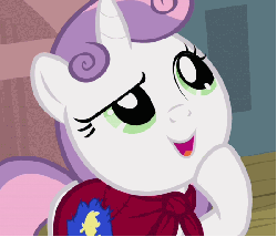Size: 549x470 | Tagged: safe, screencap, sweetie belle, g4, one bad apple, animated, female, thinking